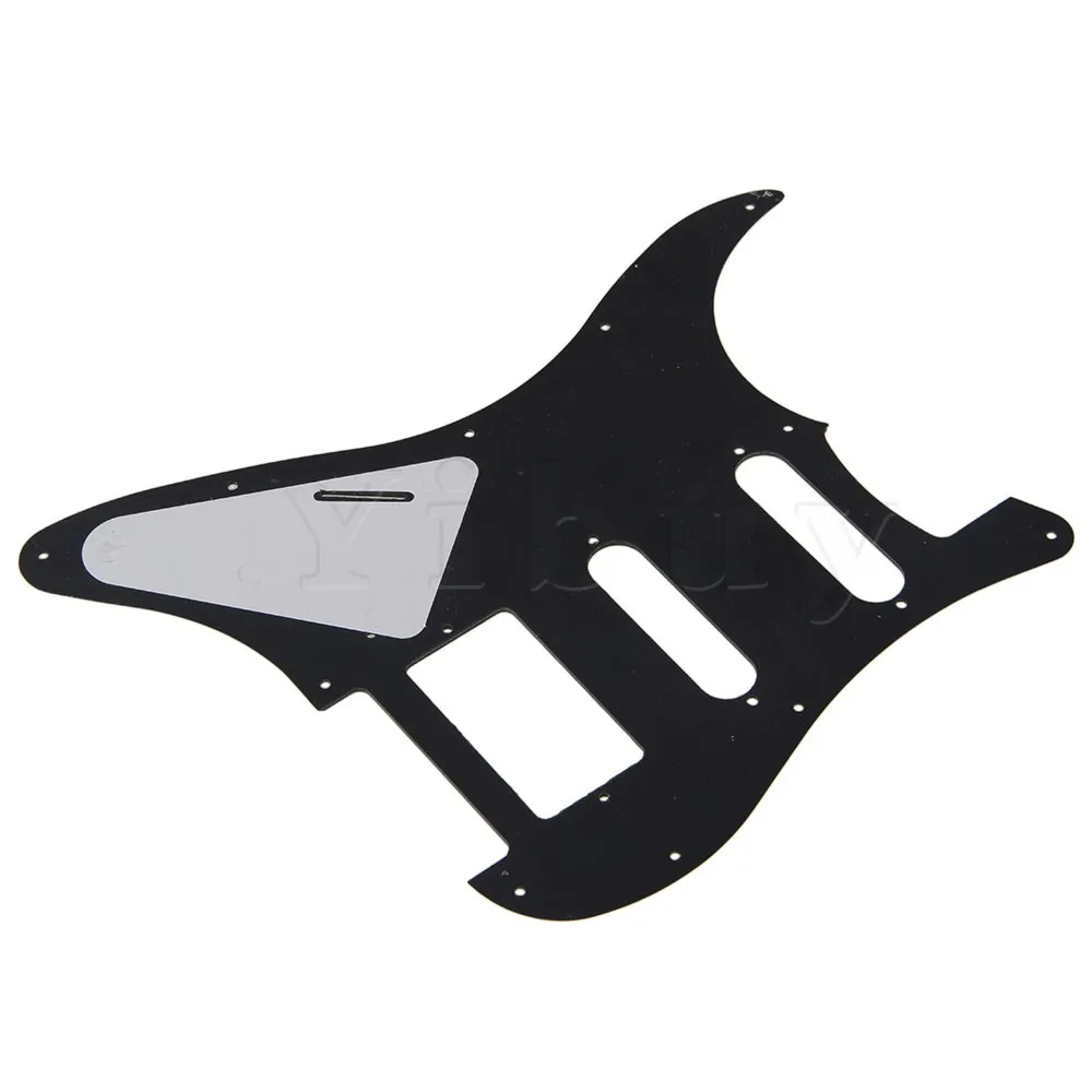 Yibuy 3ply 11 Hole ABS HSS Layout Electric Guitar Pickguard Scratchplate Black