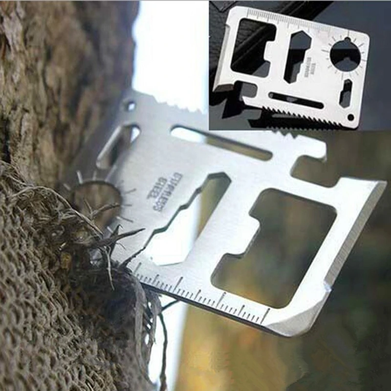 

1 pcs Camping Multipurpose tool 11 in 1 Multifunctional Card Knife/Pocket Survival Tool Outdoor knife Wholesale, Dropship