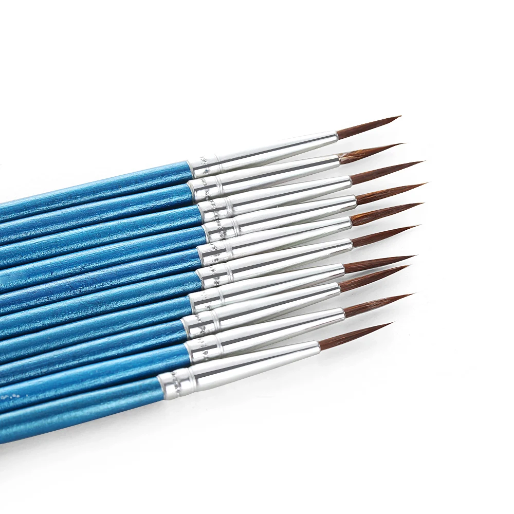 5/10 Pcs Point Tip Nylon Fiber Hair Line Drawing Pen Artist Paint Brush Cake 