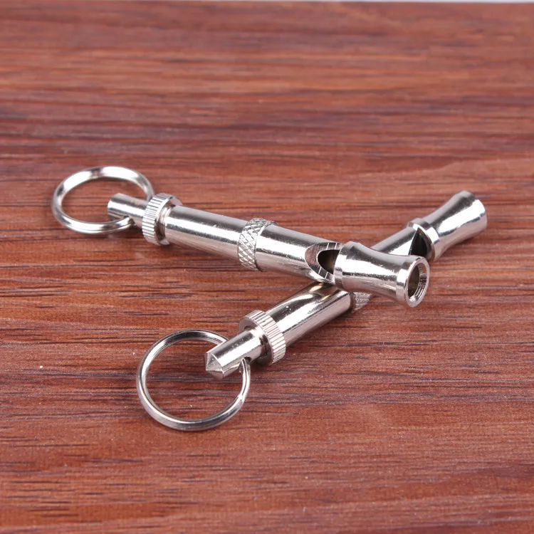 2pcs High Quality Stainless steel Dog Puppy Whistle Ultrasonic Adjustable Sound Key Training for Dog Pet