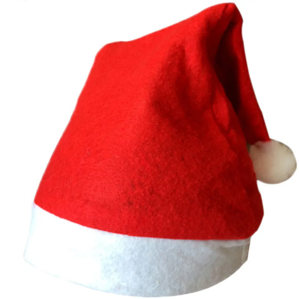 Рождественская шапка нетканые ткани взрослые и дети шапки украшения шапка Санта Клауса Прямая доставка