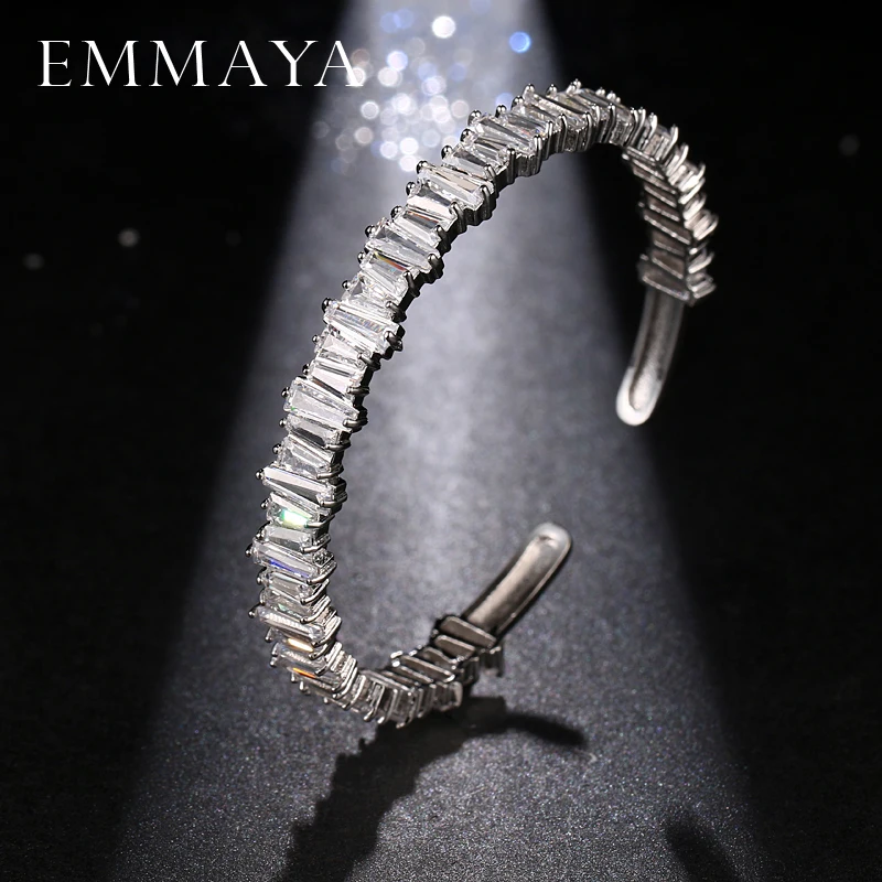 Регулируемые Квадратные браслеты из меди с фианитами|bangle adjustable|zirconia banglebracelet for