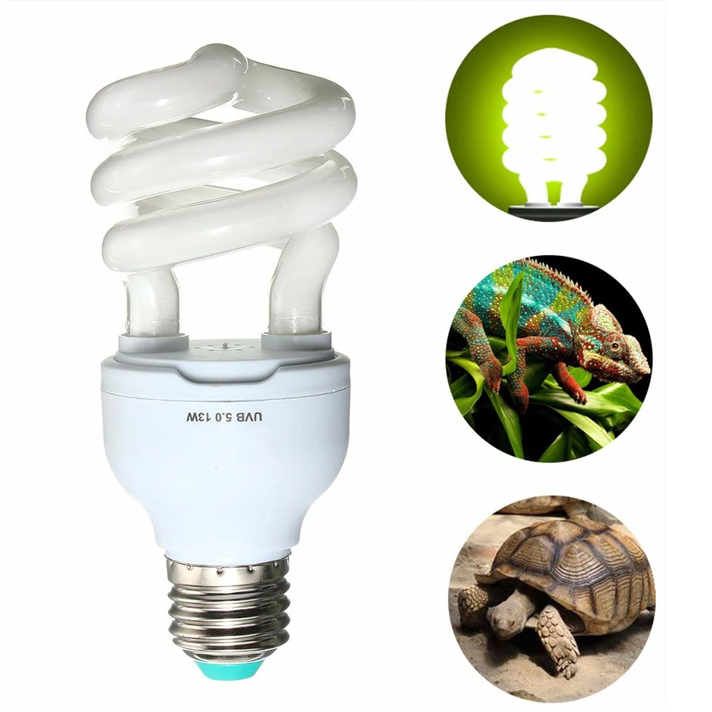 E27 5,0 10,0 ультрафиолетовых лучей спектров 13 Вт свет для рептилии лампа УФ лампа для вивария для рептилий террариум черепаха, змея лампа для обогрева домашних животных 220v-240