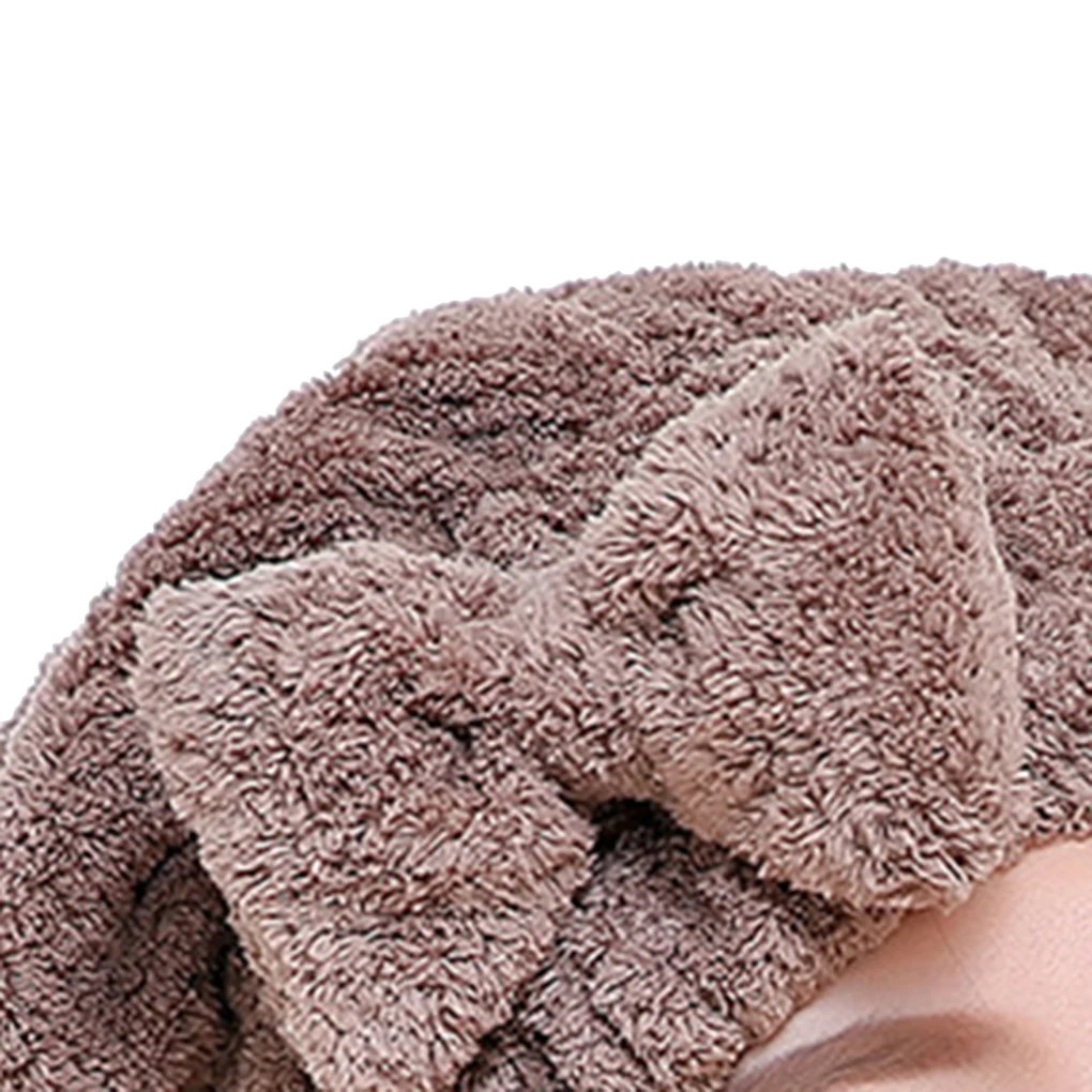 Абсорбирующая шапочка для волос для женщин и девочек, полотенца из полиэстера для взрослых, утолщенная шапочка для душа с бантом