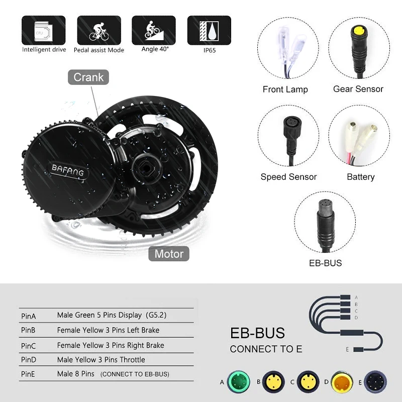Discount EU/RU Tax Pay BY US Bafang BBS01B BBS02B 36V 48V 250W 350W 500W 750W Mid Drive Motor Electric Bicycle Conversion Bike Part Kits 6 Discount EU/RU Tax Pay BY US Bafang BBS01B BBS02B 36V 48V 250W 350W 500W 750W Mid Drive Motor Electric Bicycle Conversion Bike Part Kits 6