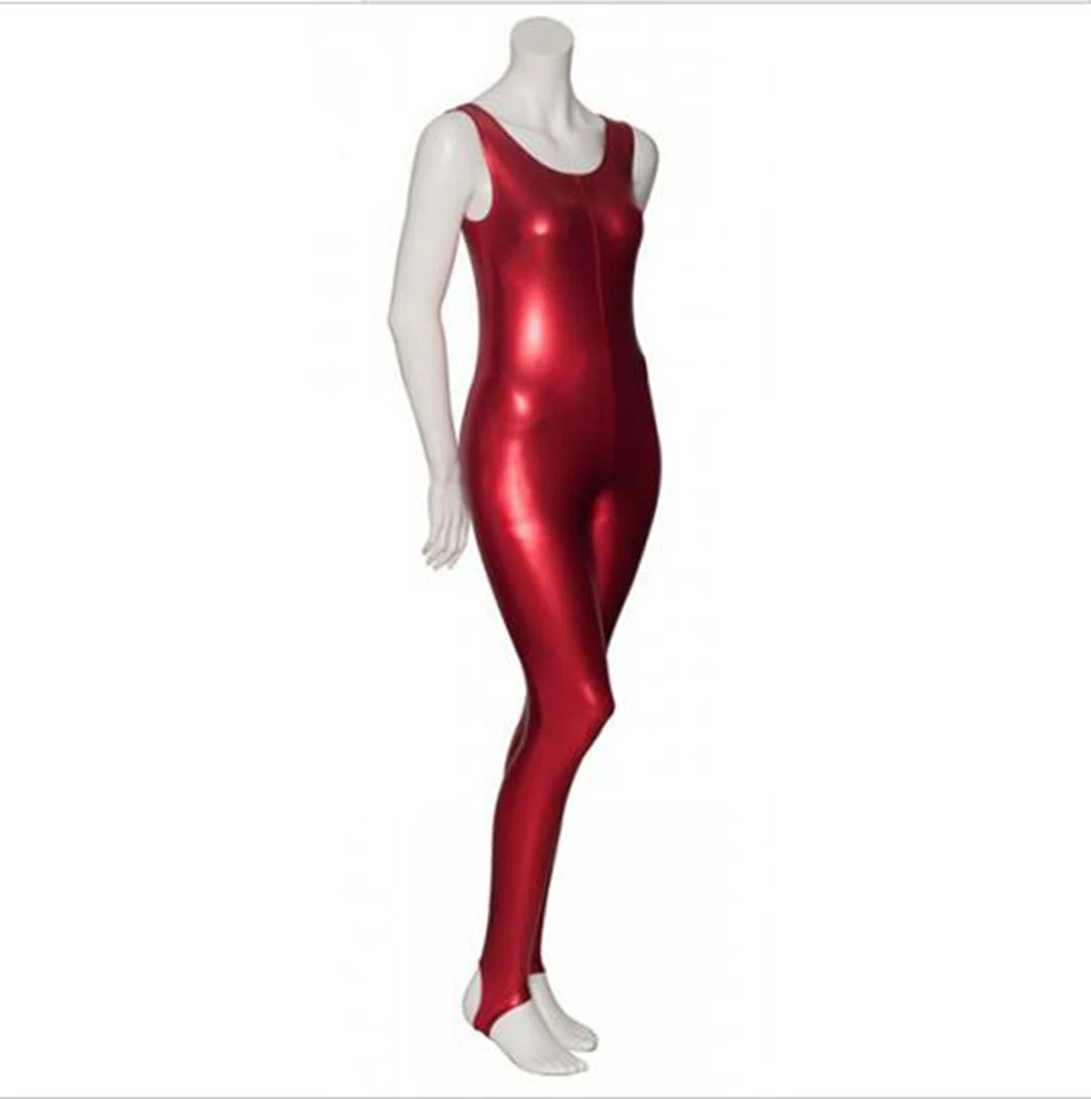 SPEERISE-Costume-Women-s-Tank-Stirrup-legging-Lycra-Nylon-Spandex-Long-Gold-Bodysuit-Dance-Wear-Shiny