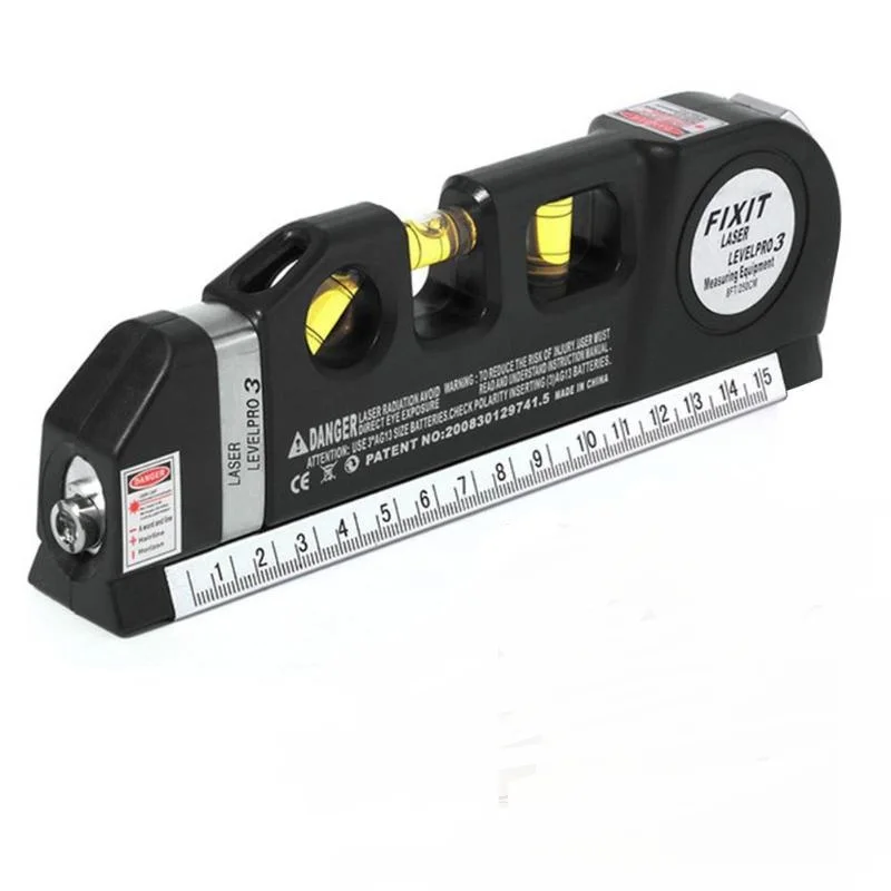 

Laser Level Horizontal Vertical Line Tape Ruler Measure Construction Marker Tool Multi-function Portable leveler