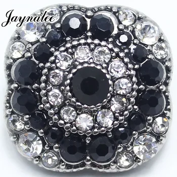 

30pcs/lot Hot wholesale 18mm Alloy Fashion Snap Bracelet Charm Rhinestone Styles Jaynalee Snaps Jewelry GS1208236