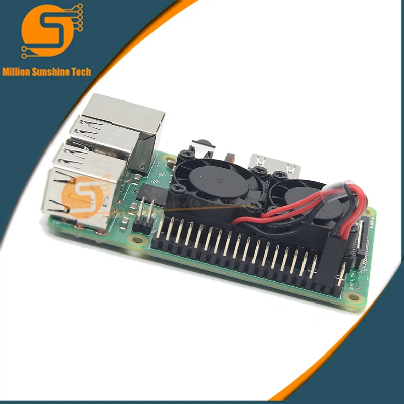 

Raspberry Pi 3 Model B+(Plus) Dual Fan Cooling System Module with Heatsink for Pi3 B+ / NESPi Case