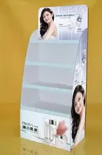 

Unique Design paper White cosmetics exhibition floor stand
