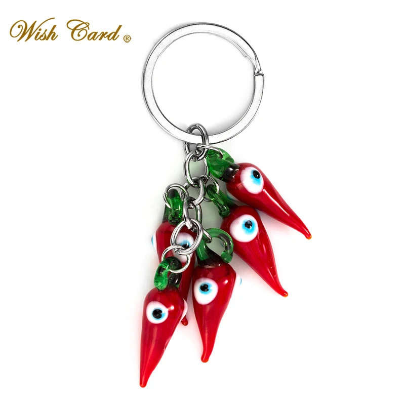 Женская подвеска брелок для ключей Wish Card Cut Eyes of Red ювелирное изделие с кисточками