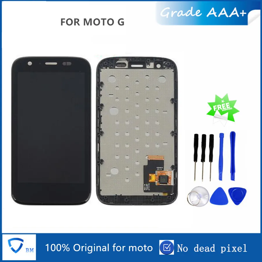 4.5inch LCD For Motorola MOTO G XT1032 XT1033 Display Touch Screen Digitizer with Frame Full Assembly replacement parts | Мобильные
