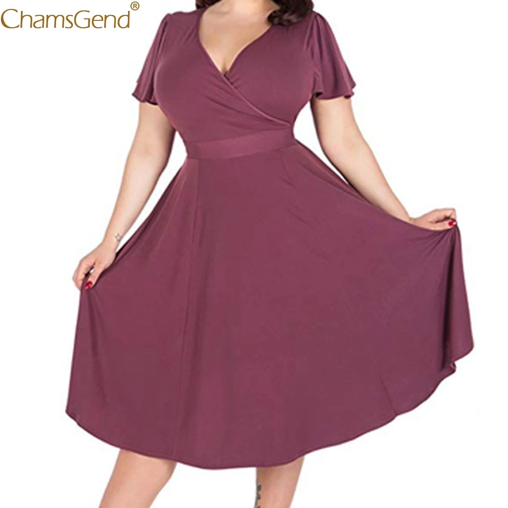 

Fashion women v neck dress summer dresses women 2019 dresses woman party night plus size Elegant Large Size Dress Mar18
