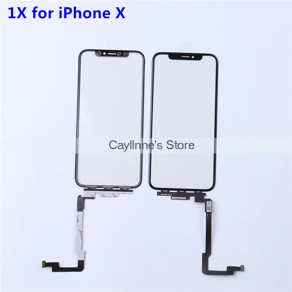 

New High Quality For Apple iPhone X No Welding Touch Screen Digitizer 5.8" Front Glass Lens Outer Panel With Flex Replacement