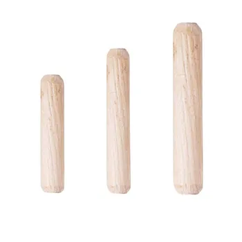 

100Pcs 8*40/8*50/10*60mm Pine Round Wooden Rods Sticks Premium Durable Wooden Dowel For DIY Crafts Building Model