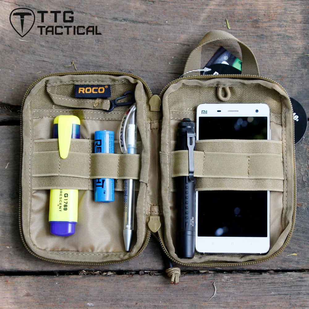 

TTGTACTICAL High Quality Hunting Waist Bags Mini Tactical Utility Pocket Bag Camping Waist Bags Made of Cordura 1000D Nylon