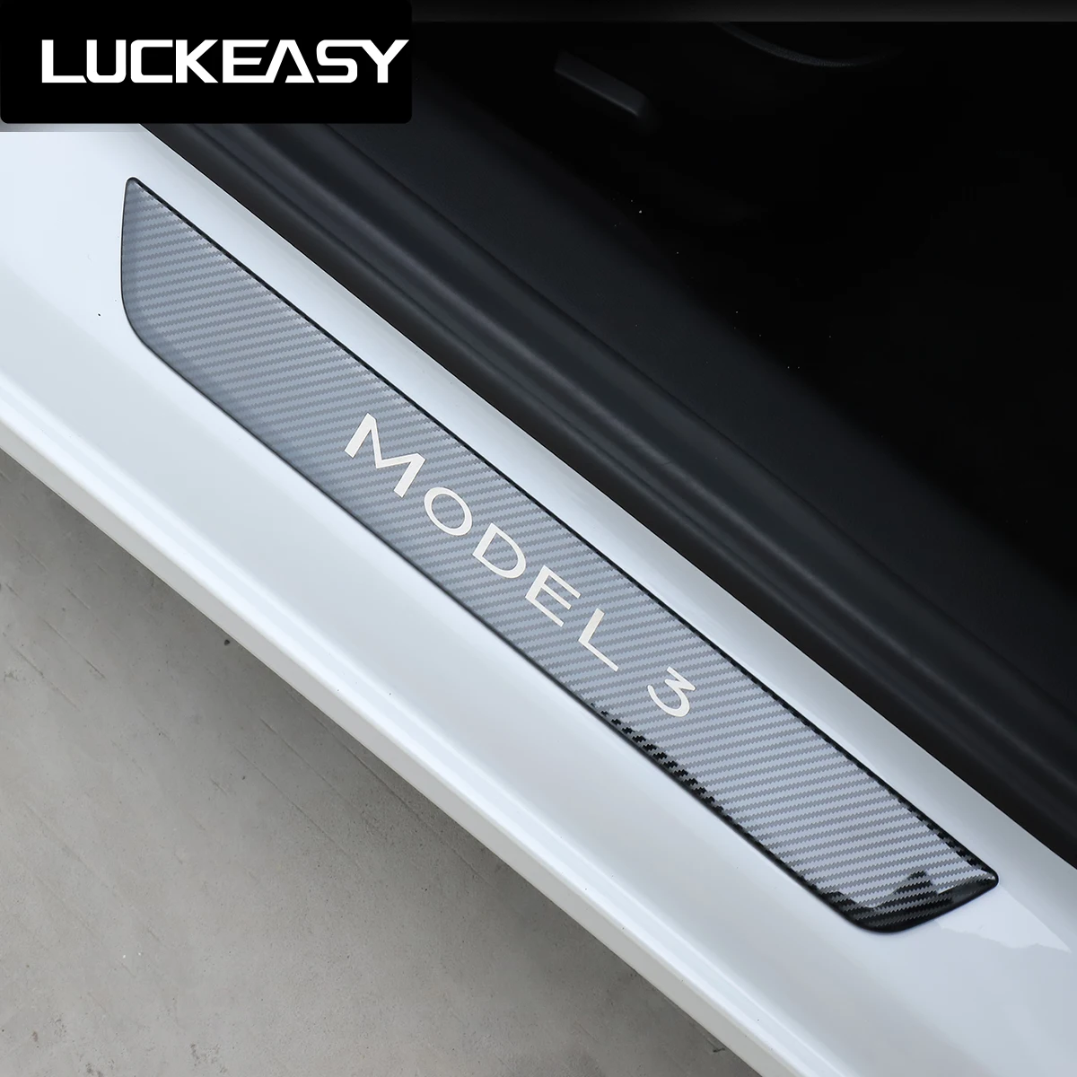 Протектор на порог передней двери LUCKEASY для Tesla Model 3 2017 2019 отделочная панель