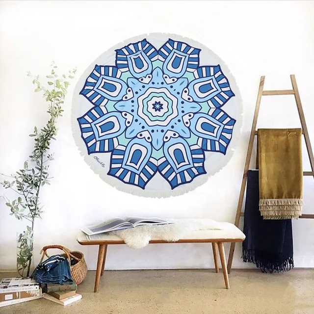 Mandala Indian Tapestry Round Mat Wall Hanging Towel Beach Mandala Indian Tapestry Round Mat Wall Hanging Towel Beach Fl Picnic Blanket Throw Rug