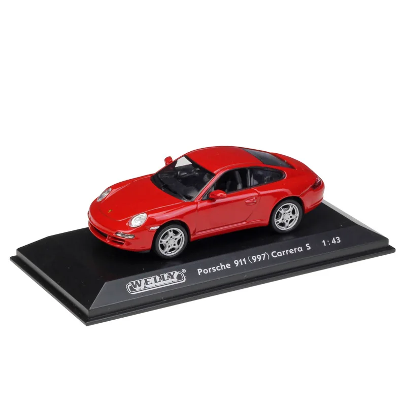 1:43 Welly Benz VW Audi Volvo Alfa стенд с Чехол литая модель автомобиля - Цвет: 911 Cerrara S Coupe