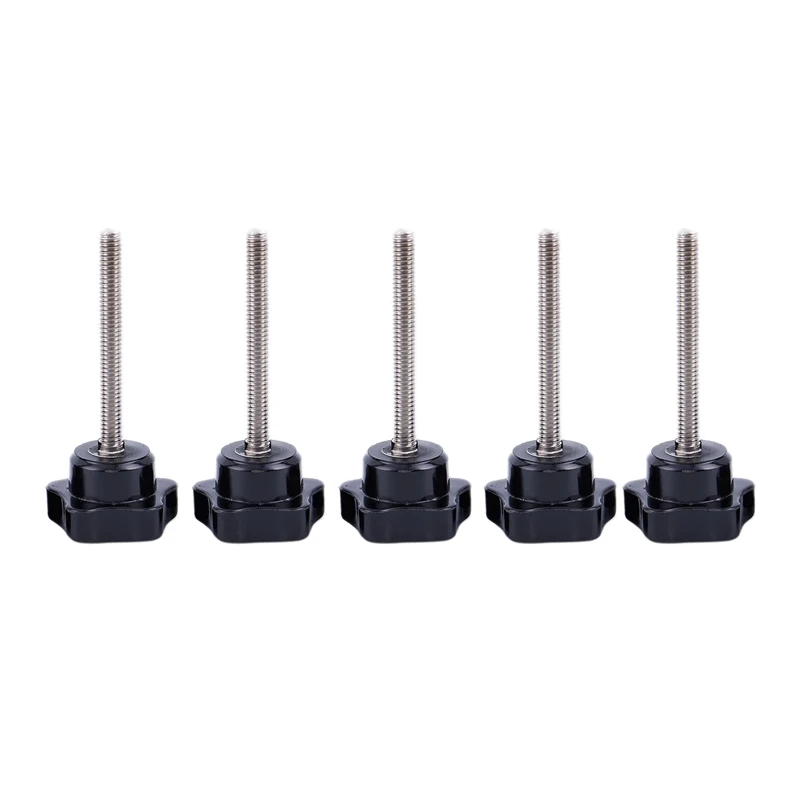 

5 pcs M6 x 50 mm thread 30mm Star-shaped head diameter Screw on type screw