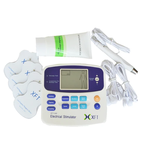 Digital da Unidade com um Bloco de Eletrodo para Saudável Novo Estimulador Elétrico Massageador Relaxamento Corporal Xft-320 Dual Dezenas Terapia Máquina