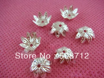 

Free shipping!!!!!1000pcs/lot Silver Plated 10mm Filigree Flower Caps/Bead Caps For bracelet & necklace