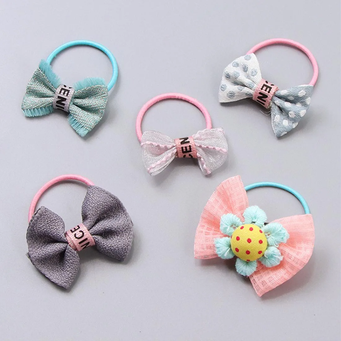 

New Arrival Cute candy color Flower Girls Children Hair Rope Elastic Hair Bands Gifts for girls