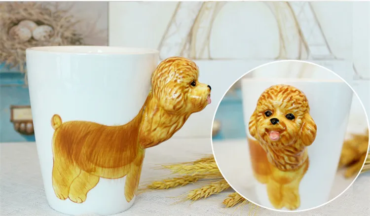 CFen A's керамическая кружка для кофе, молока, чая, кружка 3D в форме животного, ручная роспись, животные, кружка, подарки на день рождения