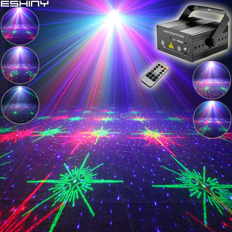 Лазерный RGB проектор ESHINY N60T161 полноцветный мини с 32 узорами для клубов домашних