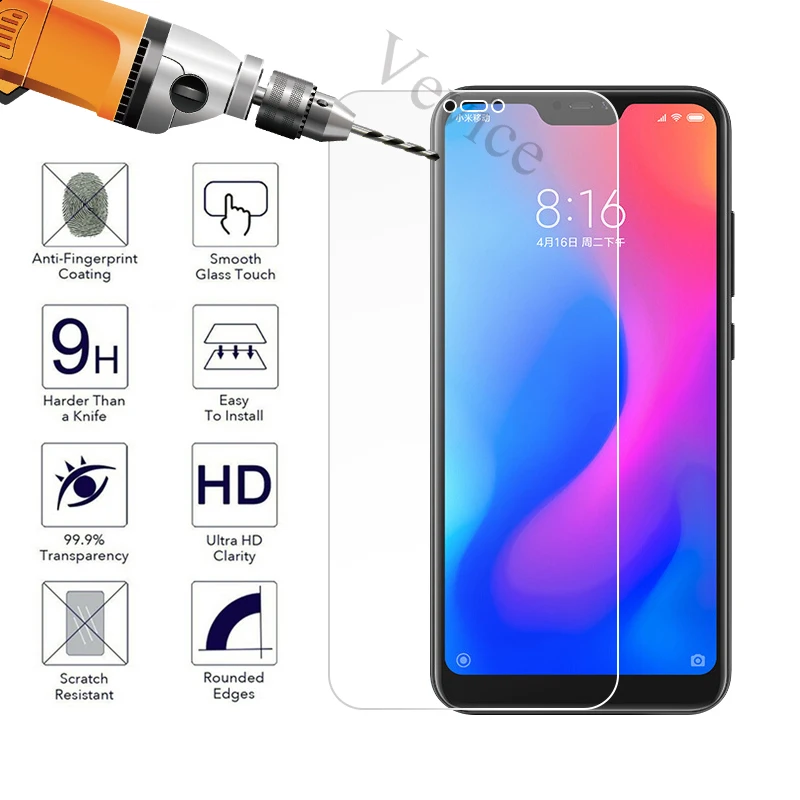 Tempered Glass For Xiaomi Redmi 5 Plus 6 Pro 4X Pro Y1 Lite Shockproof Screen Protectors Film For Redmi Note 6 5 Pro 4 4X 5A