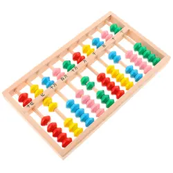 Деревянные математические игрушки Abacus Обучающие игрушки с 10 колонками 70 бусинами дети цвет познания поставка Мальчики Девочки День