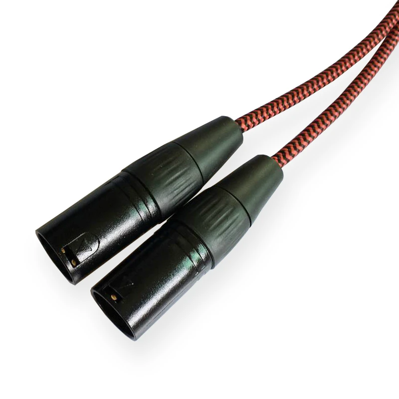 Высококачественный 3 контактный гнездовой разъем XLR на 2 Мужской анти jamming Shield Dual
