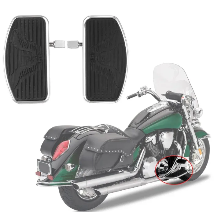 Areyourshop мотоцикл для Honda VTX 1800 VTX 1300 VL800 VL400 для Yamaha V-STAR для Suzuki Передняя Задняя подножка - Цвет: Eagle Pad