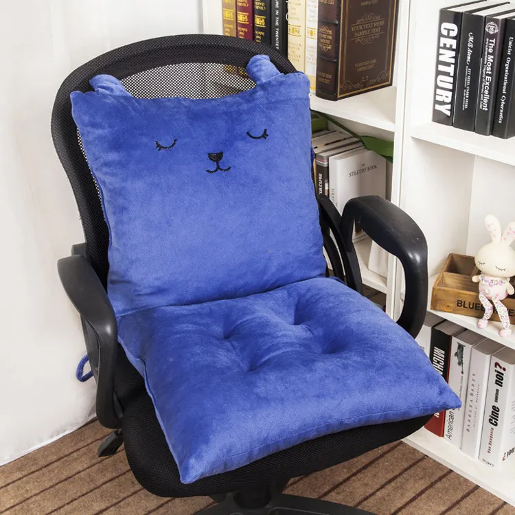 Зима стул подушки сиденья офиса стул подушку используется для дома диван студентов стул подушки Мультфильм сидя на по - Цвет: mi yan bao lan