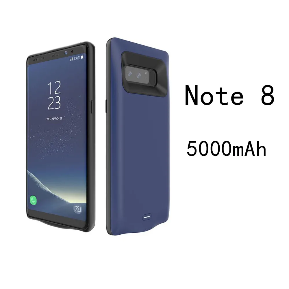 Силиконовый противоударный Батарея зарядный чехол для samsung Galaxy S9 S8 Plus Note 9 Note 8 Батарея Зарядное устройство Чехол Пакет Мощность банк чехол