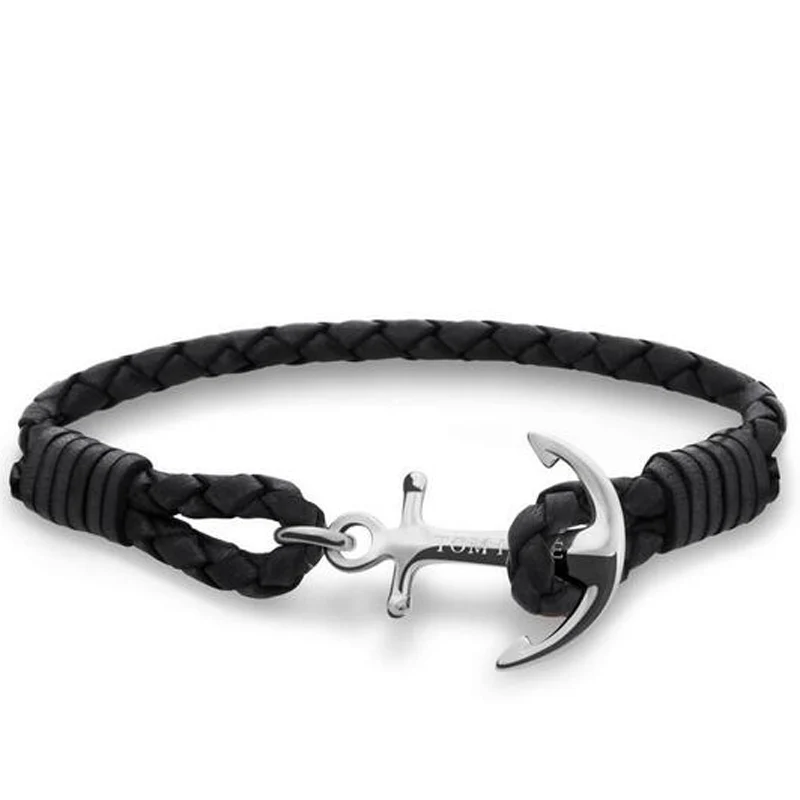 

Black Leather Bracelet Tom Hope Bracelets and Bangles For Women Men