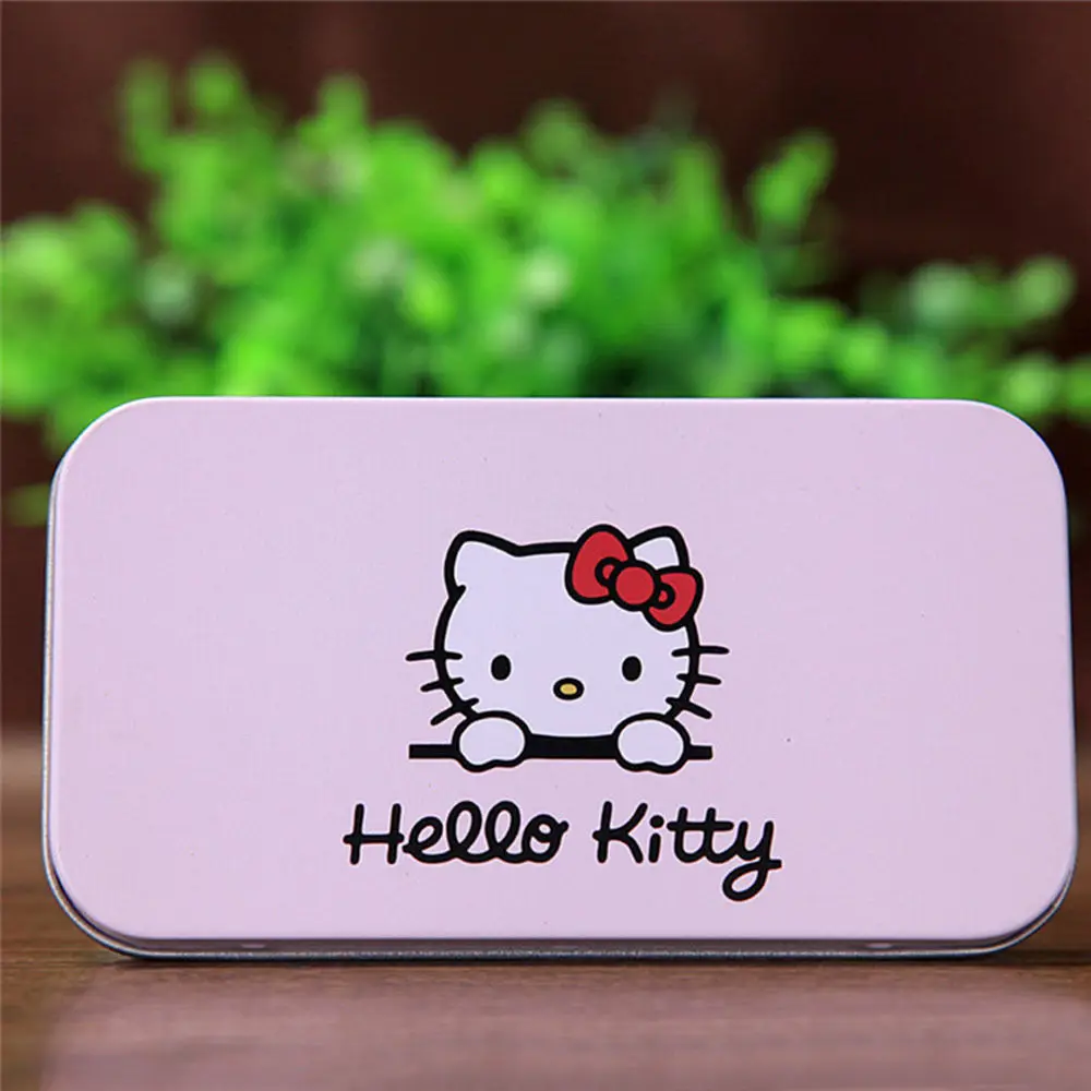 Модный профессиональный набор кистей для макияжа, розовая косметичка hello kitty, сумка для Кисточки для макияжа, косметичка, инструменты для макияжа, мягкий макияж, 7 шт. в наборе