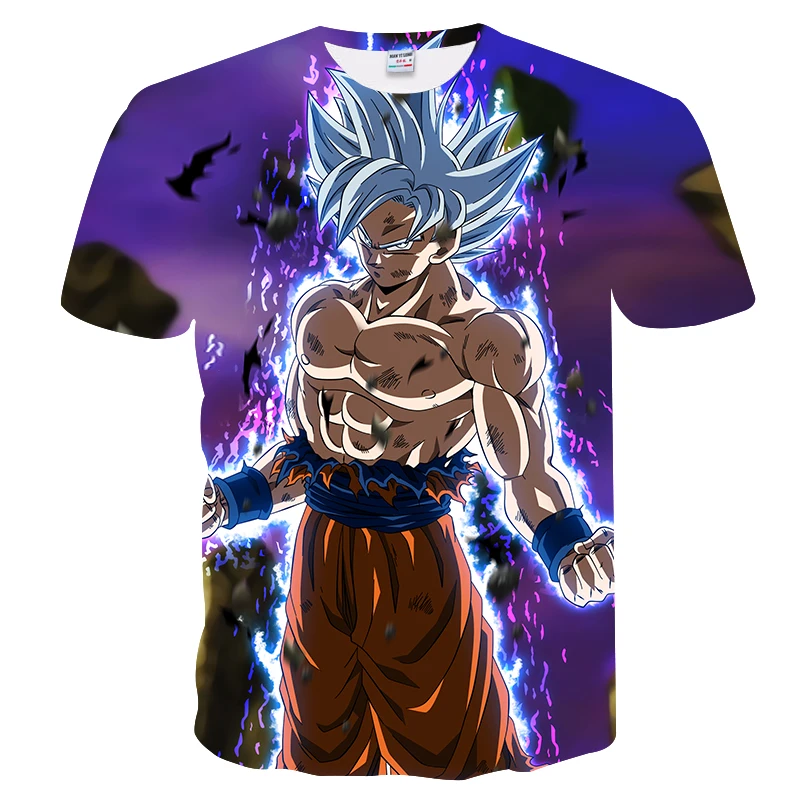 

2018 New Dragon Ball Z T-shirts Men Woman Summer 3D Printing Purple Super Saiyan Son Goku Zamasu Vegeta Casual T Shirt Tops Tee