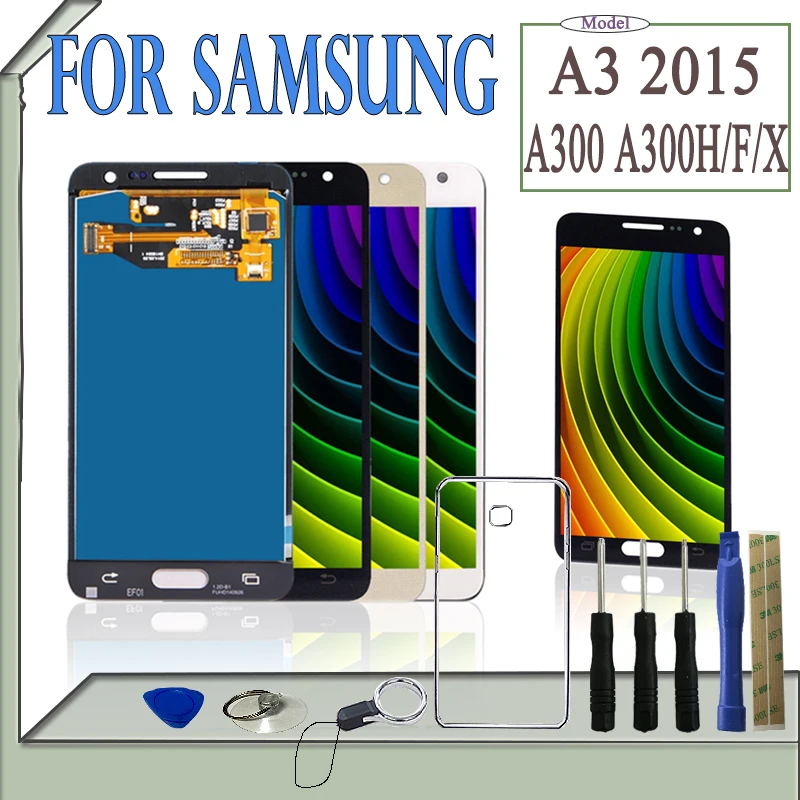 

szHAIyu Tested Brightness Adjustable LCD For Samsung galaxy A3 A300X A300 A300H A300F A300F LCD Display Touch Screen With Tools