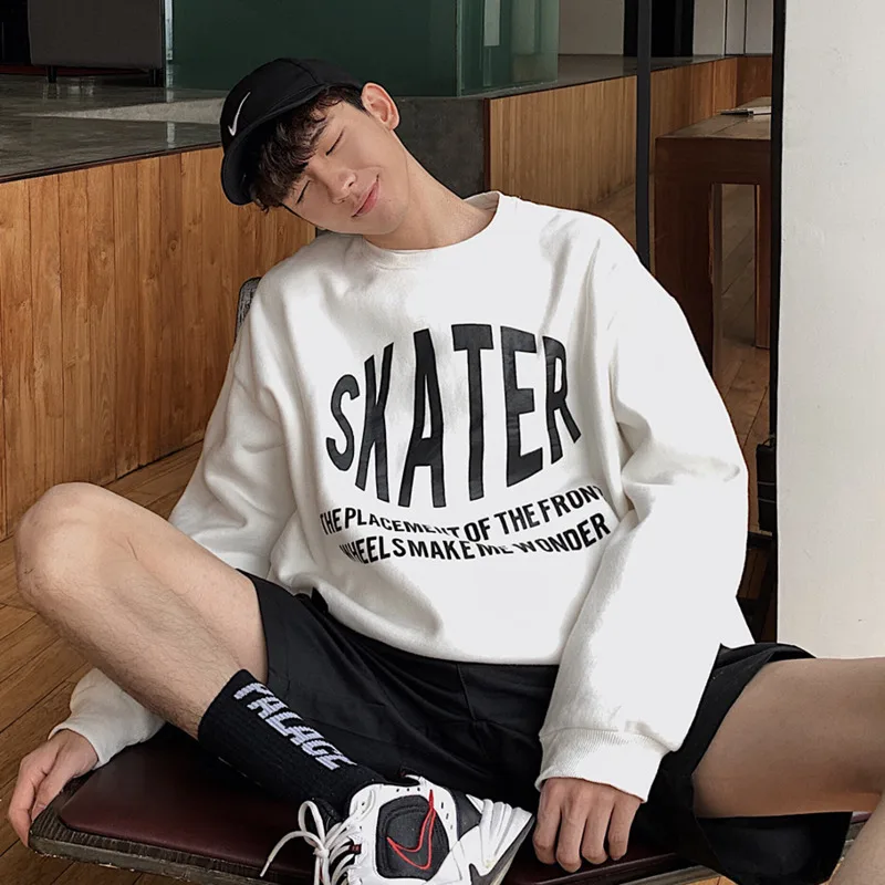 

Autumn New Youth Pop Casual Loose Letter Printing Pure Cotton Round Collar Clothes Multi-color Hoodies Harajuku