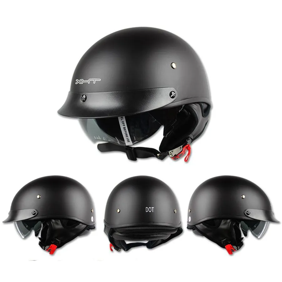 Casque Moto Retro Vintage Harley Helmet Women and Men Open Face Half Helmets For Sale XHT Skull Motorcycle Helmet For Fox Racing