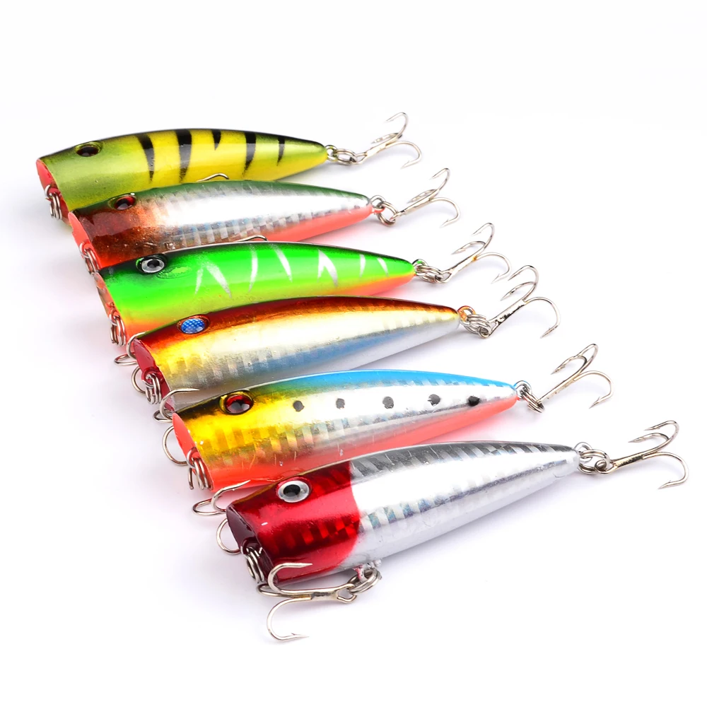 1pcs Minnow Popper Lures fishing lure 6.8cm classic road and road sub 8