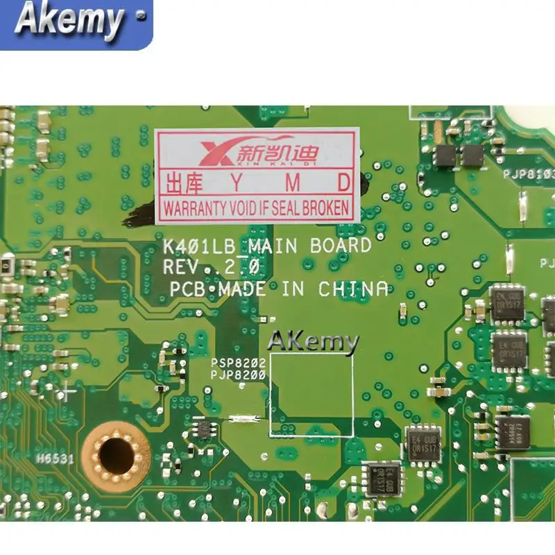  Akemy K401LB GT940M/2G / I3-5010CPU / DDR3L 4GB RAM Motherboard For ASUS K401L K401LB K401 Laptop M