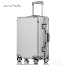 Высокое качество Алюминий-магниевый сплав на колесиках Спиннер 20/24 дюймов Размер брендовый чемодан колеса Мужская тележка