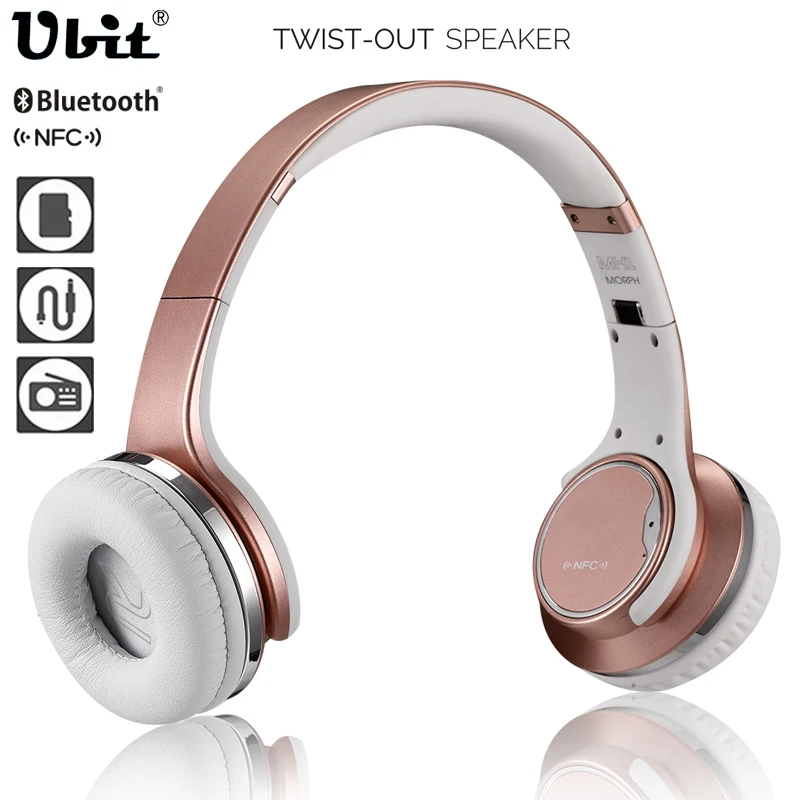 Ubit MH1 NFC Wearable Bluetooth Speaker Twist in Headphone Headset 2in1