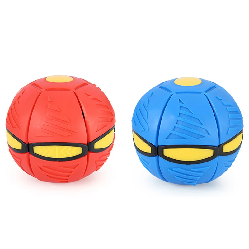 Flat Deformation Ball Flying Saucer Shape Toy Outdoor Bouncing Ball Rebound Bouncing Ball Outdoor Toy