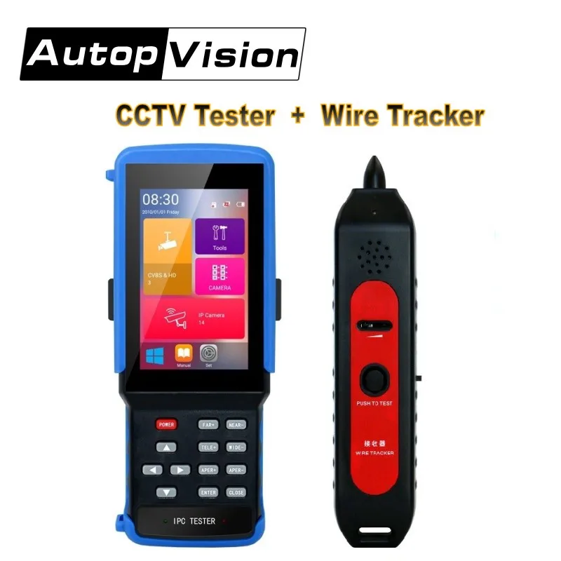  5 in 1 wifi 4.3''Touchscreen CCTV Tester with wire tracker for IPC/Analog CameraIPC 1080P AHDCVITVI
