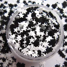 G447 белый Star черный цветок растворителям блестками ногтей Блеск смешанные для DIY украшения Смола Craft
