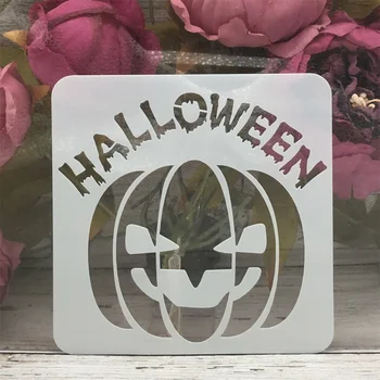 

13*13cm Pumpkin Cartoon Halloween DIY Layering Stencils Painting Scrapbook Coloring Embossing Album Decorative Template