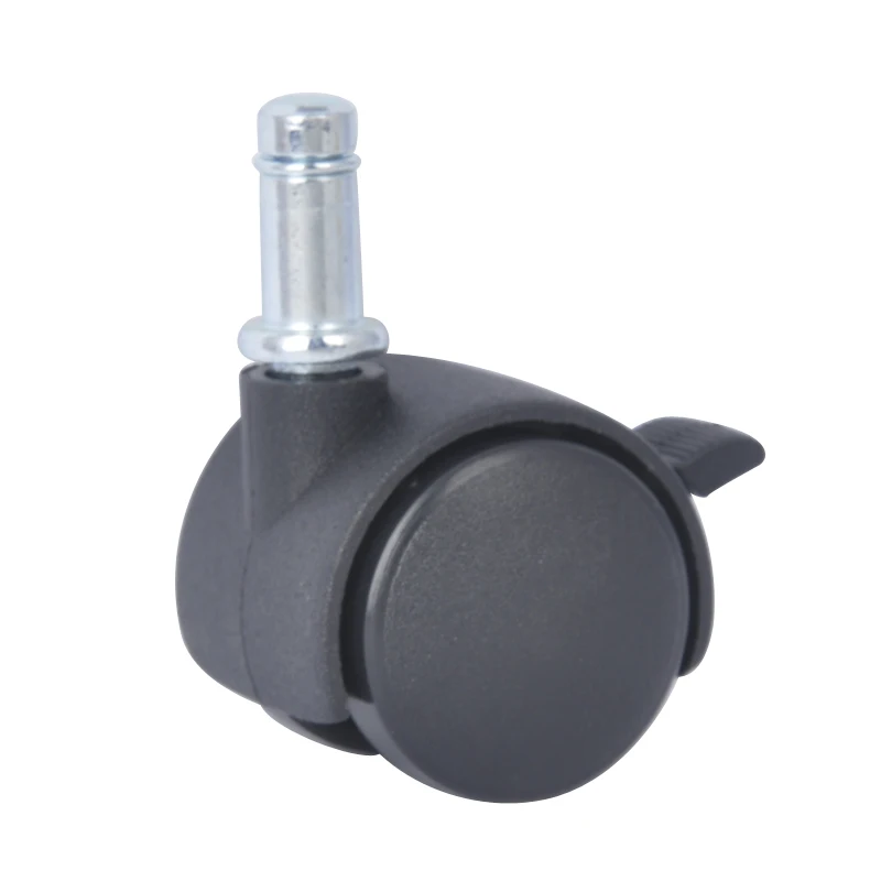 4PCS EDL 30mm Furniture Caster Wheels 15Kg PA Nylon Wheels Castors Stem Ring Dual Brake Locking